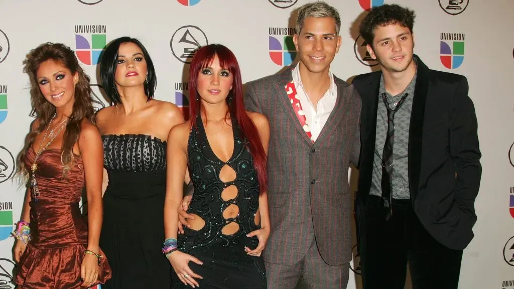 Anahi, Maite, Dulce, Christian e Christopher em 2006. Foto: Evan Agostini/Getty Images