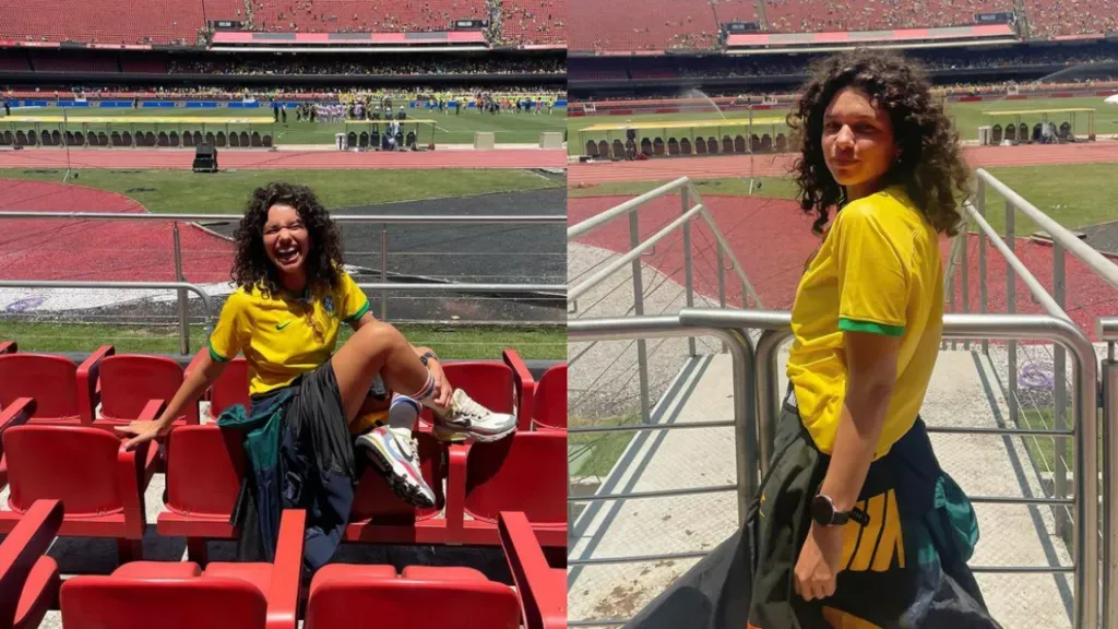 Bruna Linzmeyer acompanha futebol feminino. Reprodução/Instagram