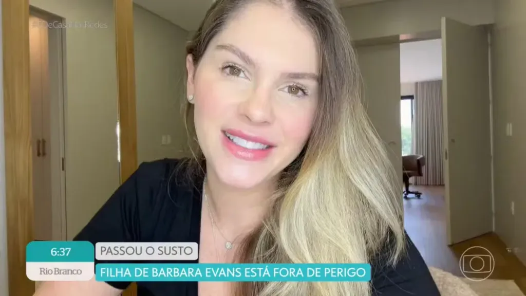 Bárbara Evans no É de Casa. Reprodução/Globo