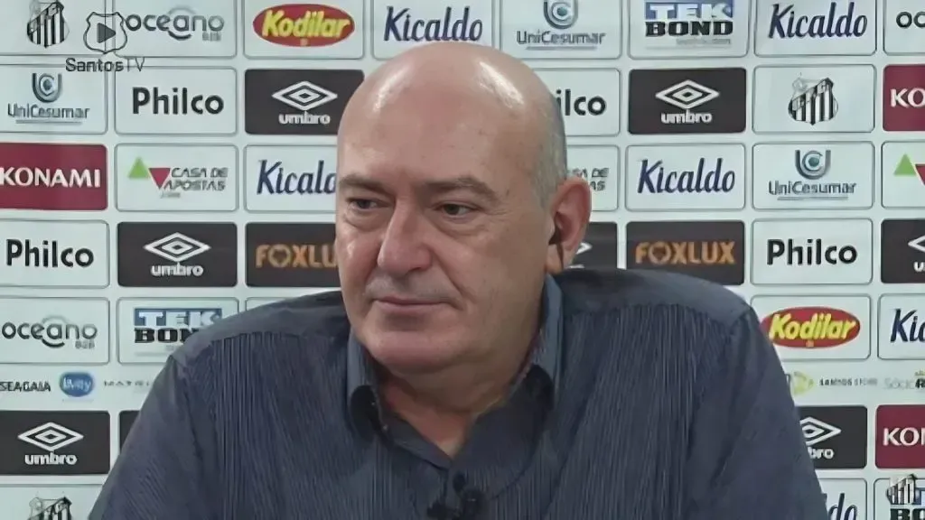 Rueda, ex-presidente santista – Foto: Reprodução/Santos TV