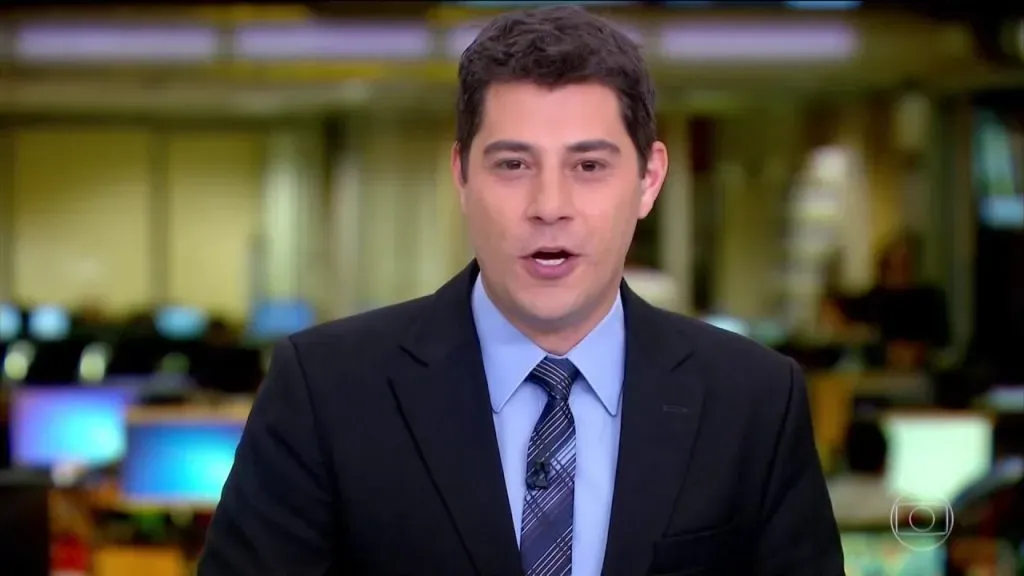 Evaristo Costa no Jornal Hoje – Reprodução/TV Globo