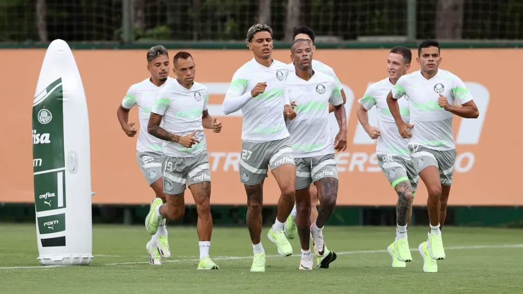 Jogadores do Palmeiras de preparando na pré-temporada. Foto: Redes Sociais / Palmeiras