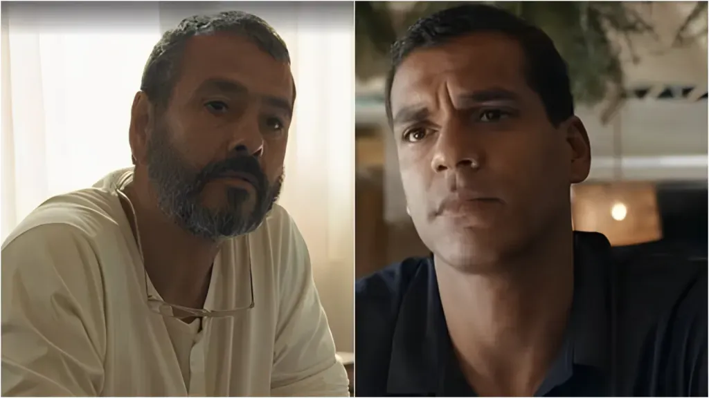 José Venâncio e José Bento em Renascer – Fotos: Reprodução/Rede Globo.