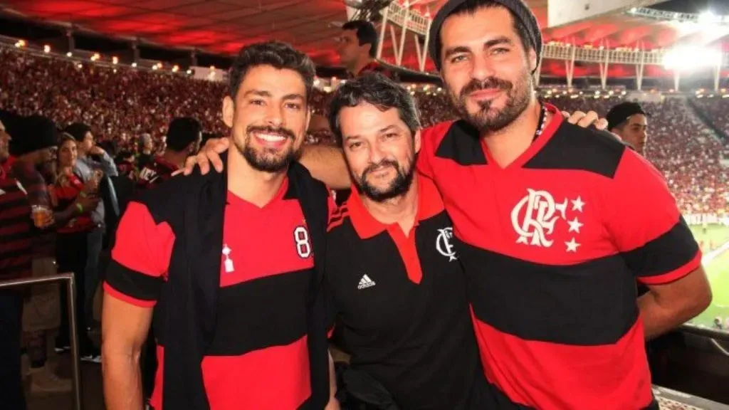 Cauã Reymond, Marcello Serrado e Thiago Paceira (Gazete do Urubu)