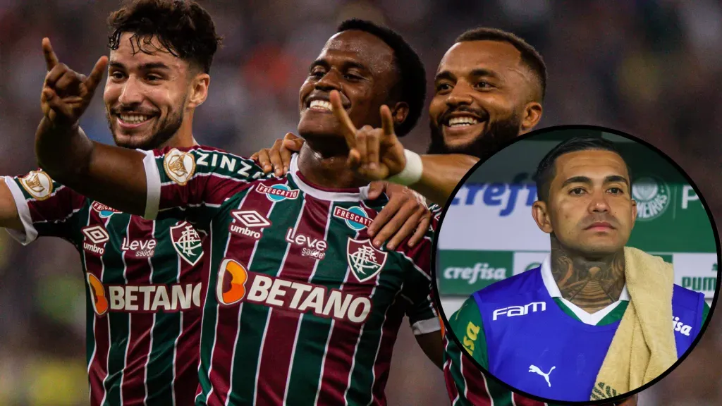 Montagem de Martinelli, Arias e Samuel Xavier com Dudu, do Palmeiras - Fotos: Marcelo Gonçalves/FFC e IMAGO