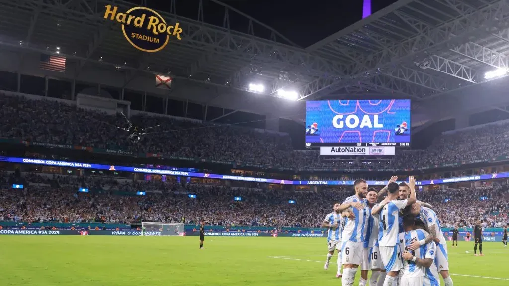 Hard Rock Stadium em jogo da Seleção Argentina pela Copa América 2024. Foto: Hector Vivas/Getty Images