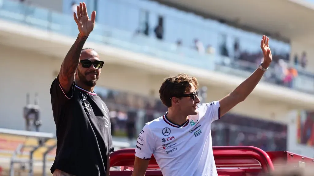 Hamilton e Russell no GP Austin (IMAGO / PanoramiC)