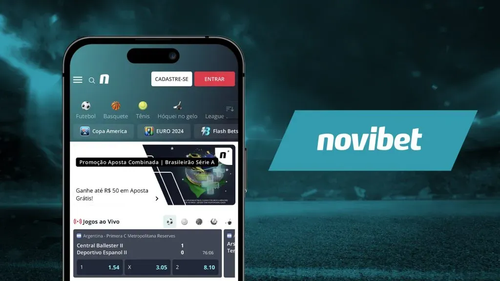 Faça suas apostas esportivas e jogos com o Novibet app