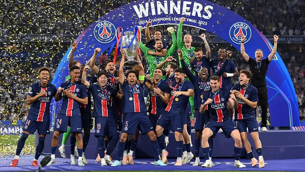 PSG campeão da Champions League 2024/25. Foto: Justin Setterfield/Getty Images