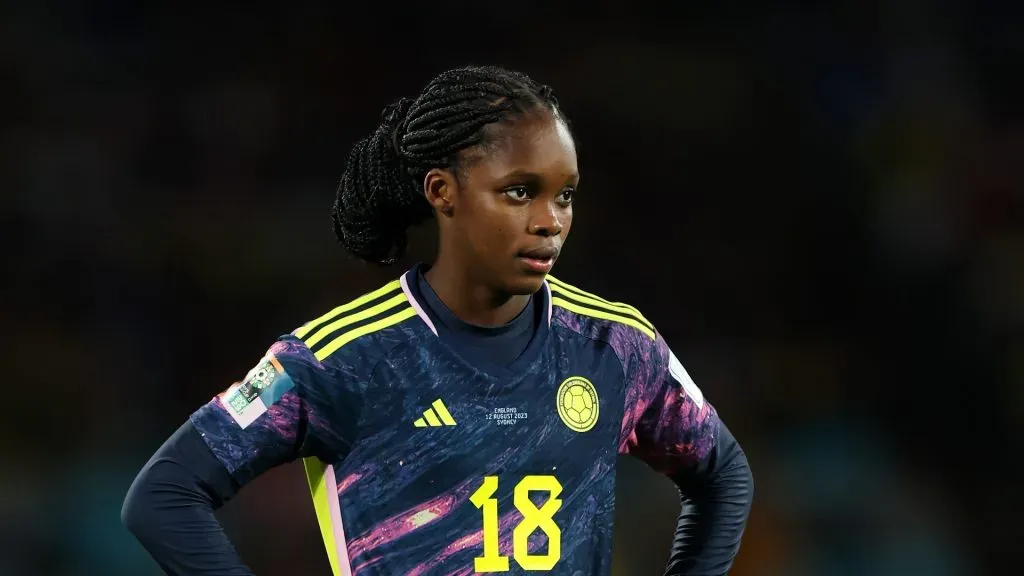 SYDNEY, AUSTRALIA – AUGUST 12: Linda Caicedo of Colombia reacts during the FIFA Women’s World Cup Australia & New Zealand 2023 Quarter Final match between England and Colombia at Stadium Australia on August 12, 2023 in Sydney, Australia. (Photo by Lars Baron/Getty Images)
