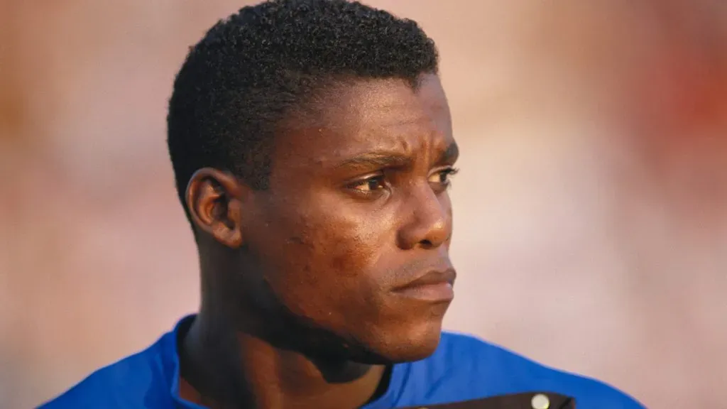 Carl Lewis of the United States at the IAAF Mobil 1 Zurich Athletics Grand Prix on 17th August 1988. (Source: Bob Martin/Getty Images)
