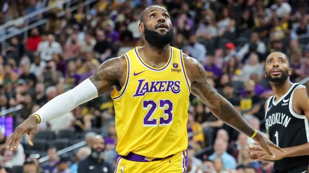 LeBron James #23 of the Los Angeles Lakers