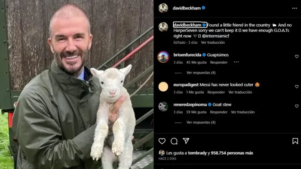 David Beckham Instagram post