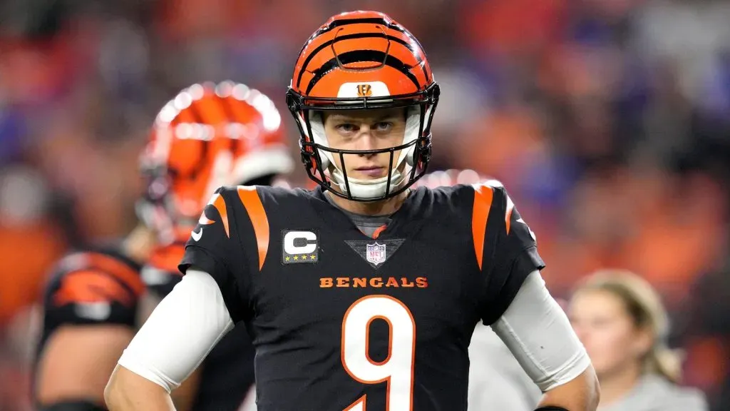 Joe Burrow during the second quarter against the Buffalo Bills at Paycor Stadium on November 05, 2023 in Cincinnati, Ohio.