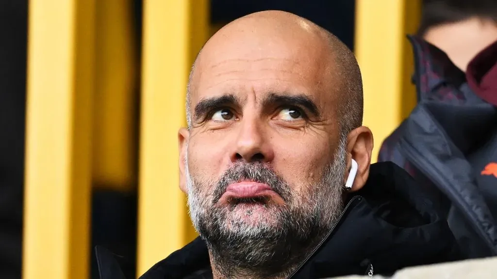 Manager Pep Guardiola of Manchester City during a Premier League in England.