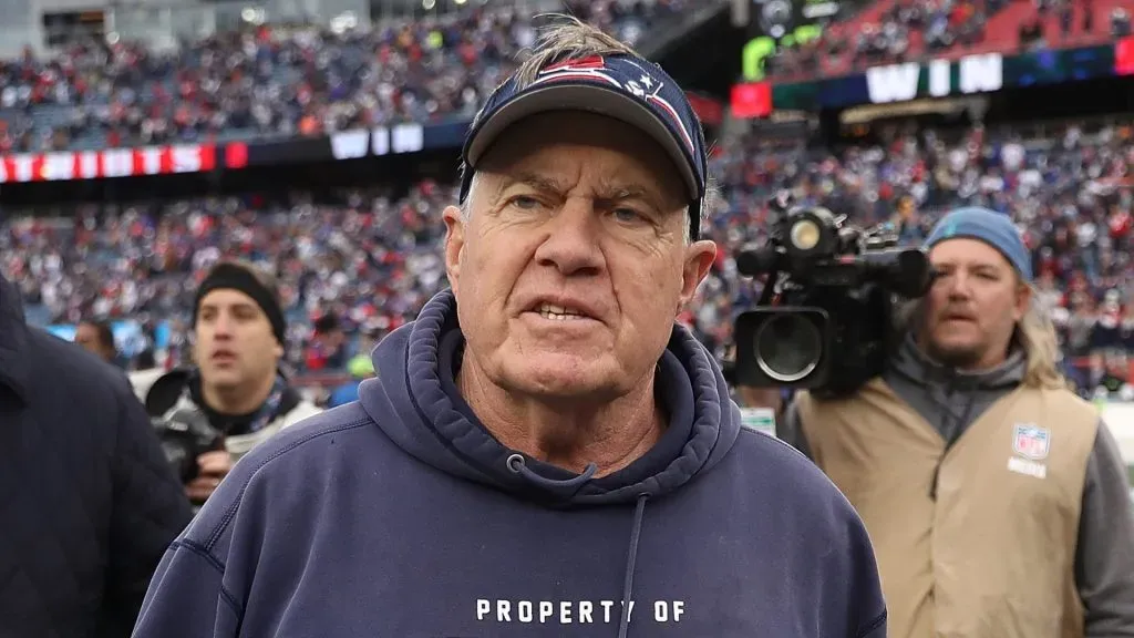 Bill Belichick, head coach of the New England Patriots, during the 2023 NFL season