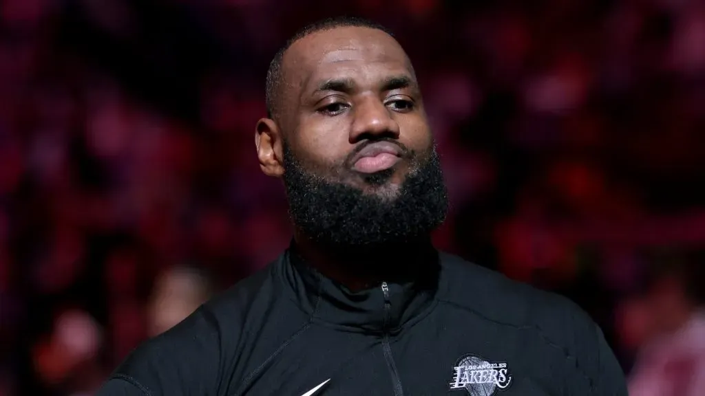 LeBron James of the Los Angeles Lakers before a game.