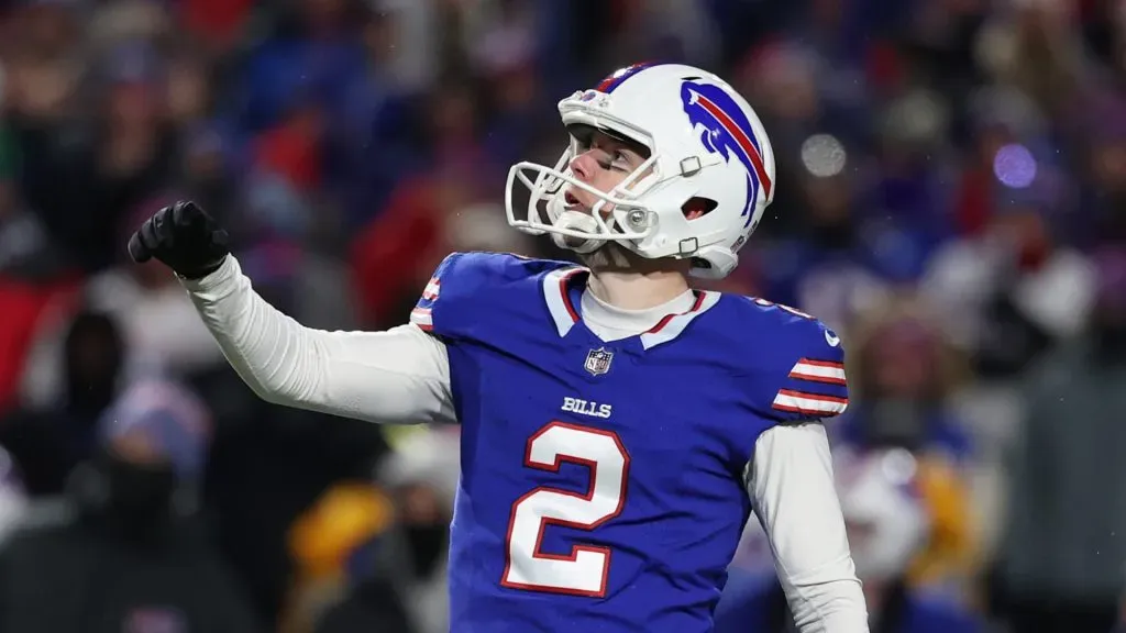 Tyler Bass, kicker of the Buffalo Bills, after his missed field goal against the Chiefs