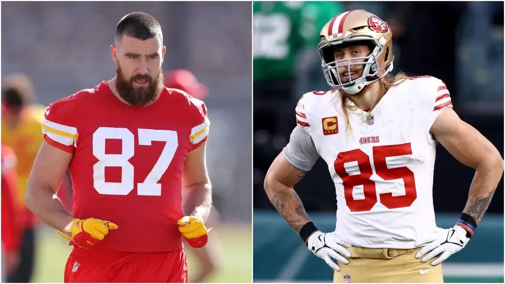 Travis Kelce (left) and George Kittle