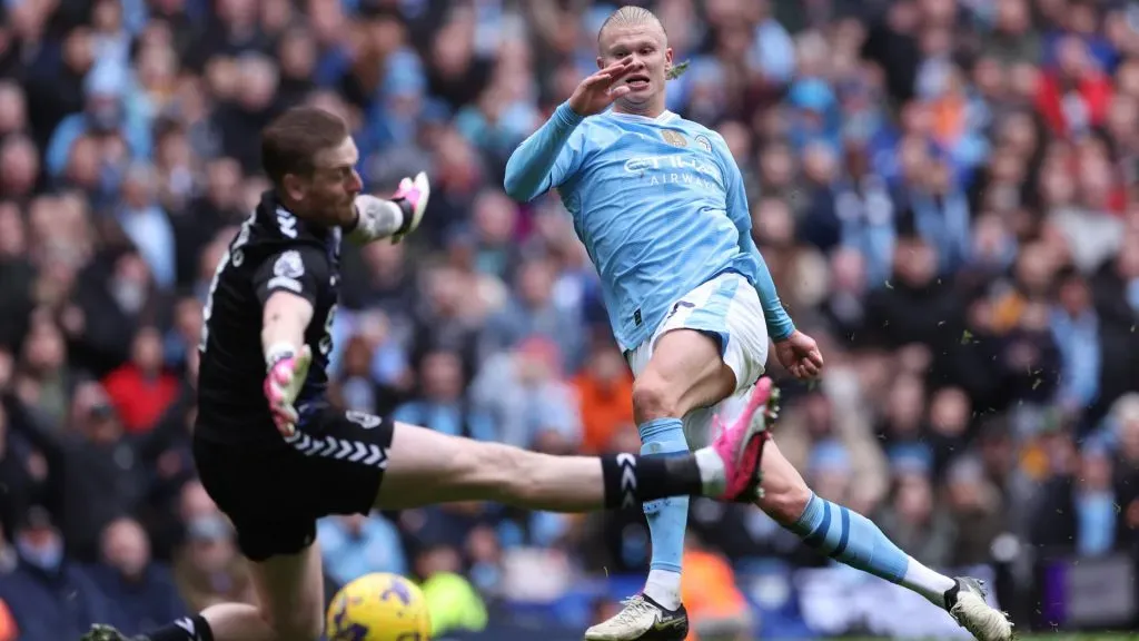 Erling Haaland got two goals against Everton (Getty Images)