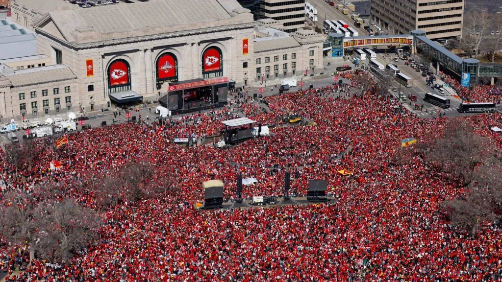 Fans gathered at Chiefs’ Super Bowl parade (Getty Images)