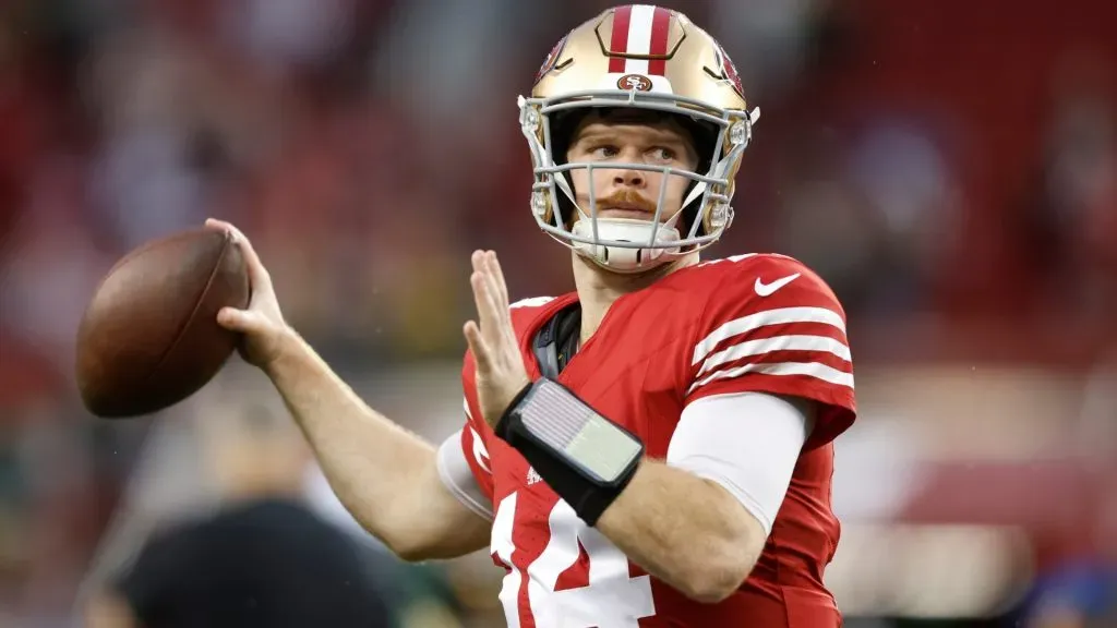 Sam Darnold in action for the San Francisco 49ers.