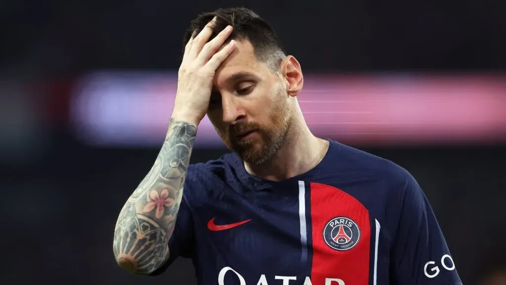 Lionel Messi during a game with PSG.