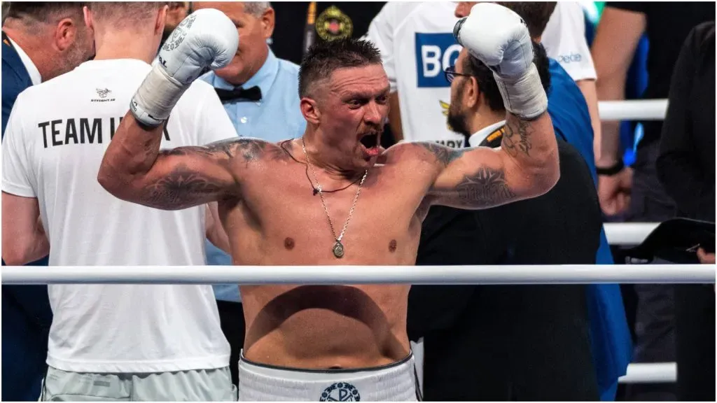 Oleksandr Usyk after a boxing fight – IMAGO / NurPhoto