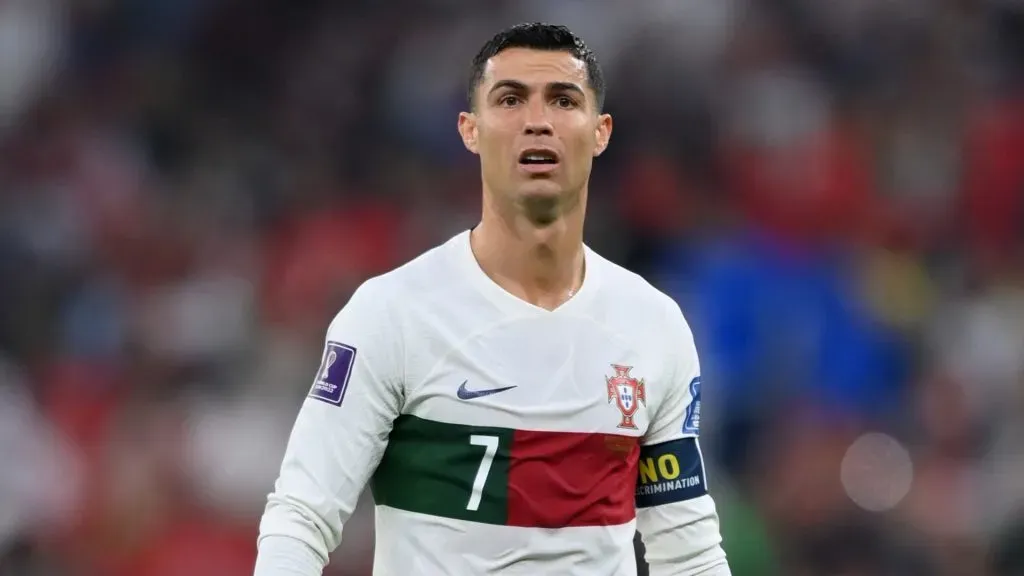 Cristiano Ronaldo looks on during a game with Portugal