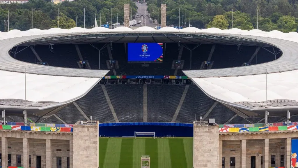 A general view of the stadium ahead of the UEFA EURO 2024 Germany at Olympiastadion on June 07, 2024 in Berlin, Germany. Germany is hosting the Euro 2024, which will begin on June 14.