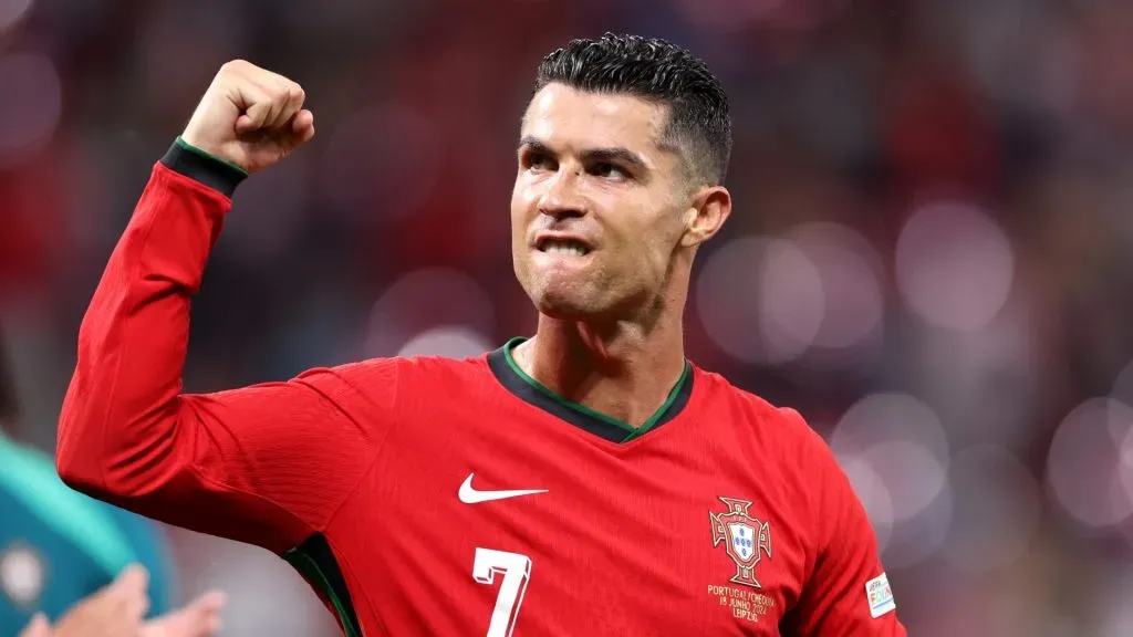 Cristiano Ronaldo of Portugal acknowledges the fans as he celebrates victory after the UEFA EURO 2024 group stage match between Portugal and Czechia at Football Stadium Leipzig on June 18, 2024 in Leipzig, Germany.