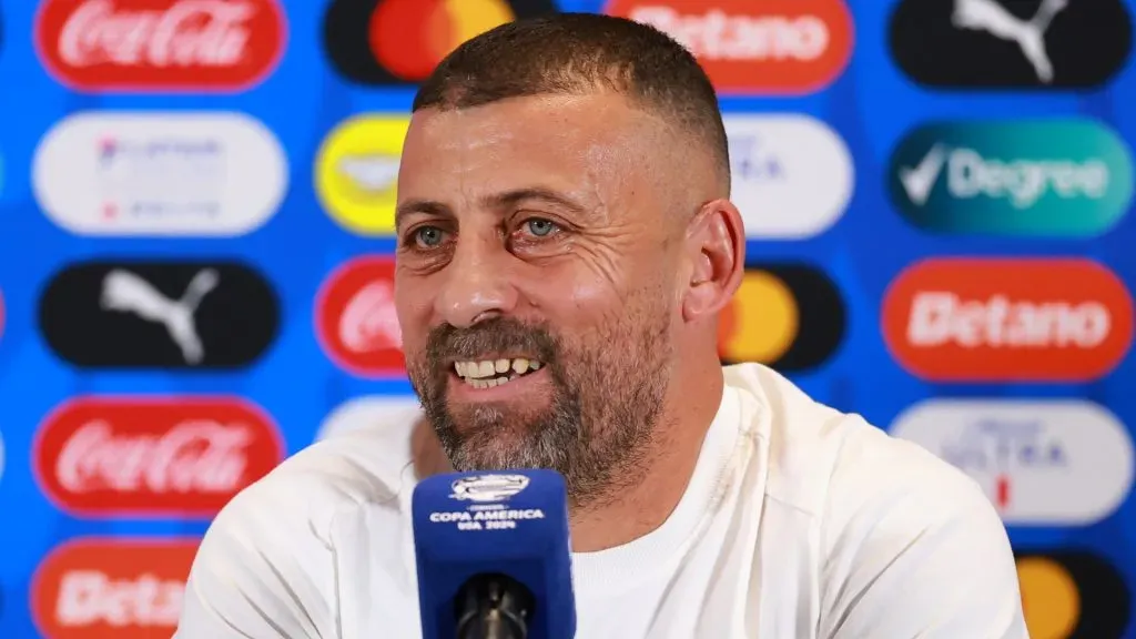 Assistant coach of Argentina Walter Samuel attends a press conference ahead of their match against Peru as part of CONMEBOL Copa America 2024. Hector Vivas/Getty Images