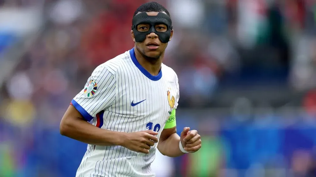 Kylian Mbappe of France during the UEFA EURO 2024 round of 16 match between France and Belgium. Photo by Carl Recine/Getty Images