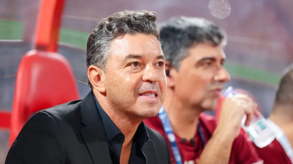 Marcelo Gallardo, coach of Al Ittihad, looks on during the Saudi Pro League match between Al-Ittihad and Al-Khaleej at King Abdulaziz Sport City Stadium on November 30, 2023 in Mecca, Saudi Arabia.