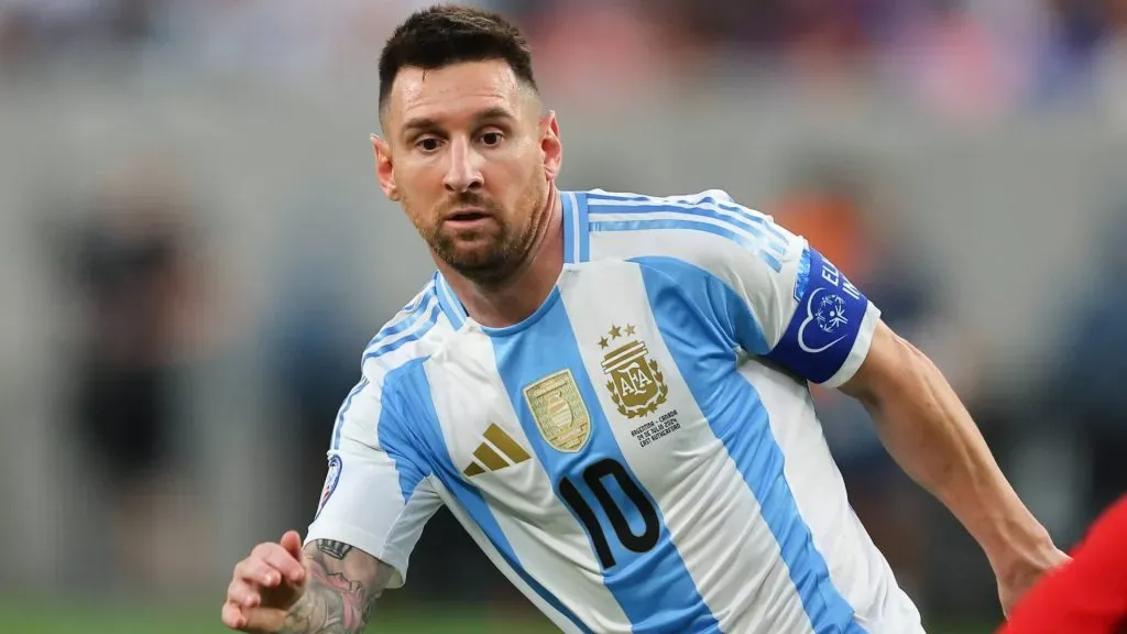 Lionel Messi 10 of Argentina during the CONMEBOL Copa America – Semifinal game against Canada on July 9, 2024 at MetLife Stadium in East Rutherford, New Jersey. IMAGO / Icon Sportswire