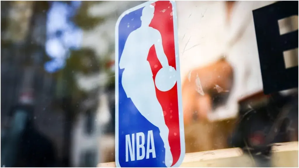 NBA sticker on a window – IMAGO / NurPhoto