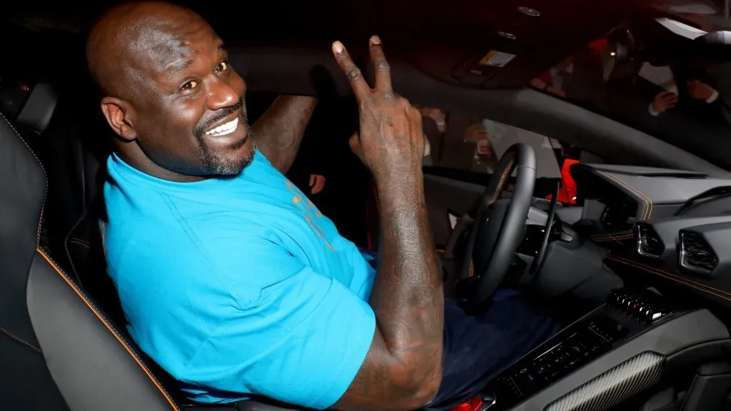 Shaquille O’Neal demos Amazon Alexa in the Lamborghini Huracan Evo during the Amazon After Hours during CES 2020 at The Venetian Las Vegas. (Photo by Roger Kisby/Getty Images for Amazon Devices and Services)