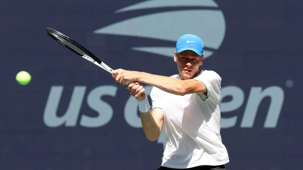 Italian Jannik Sinner trains ahead of the 2024 US Open. Jamie Squire/Getty Images