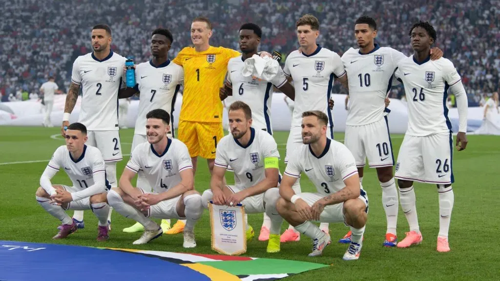 The England team before the UEFA EURO 2024 final match between Spain and England at the Olympiastadion on July 14, 2024, in Berlin, Germany. IMAGO / Visionhaus