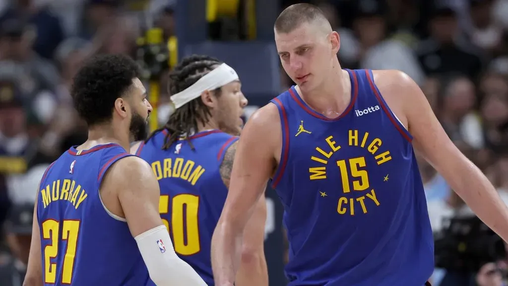 Nikola Jokic and Jamal Murray (Photo by Matthew Stockman/Getty Images)