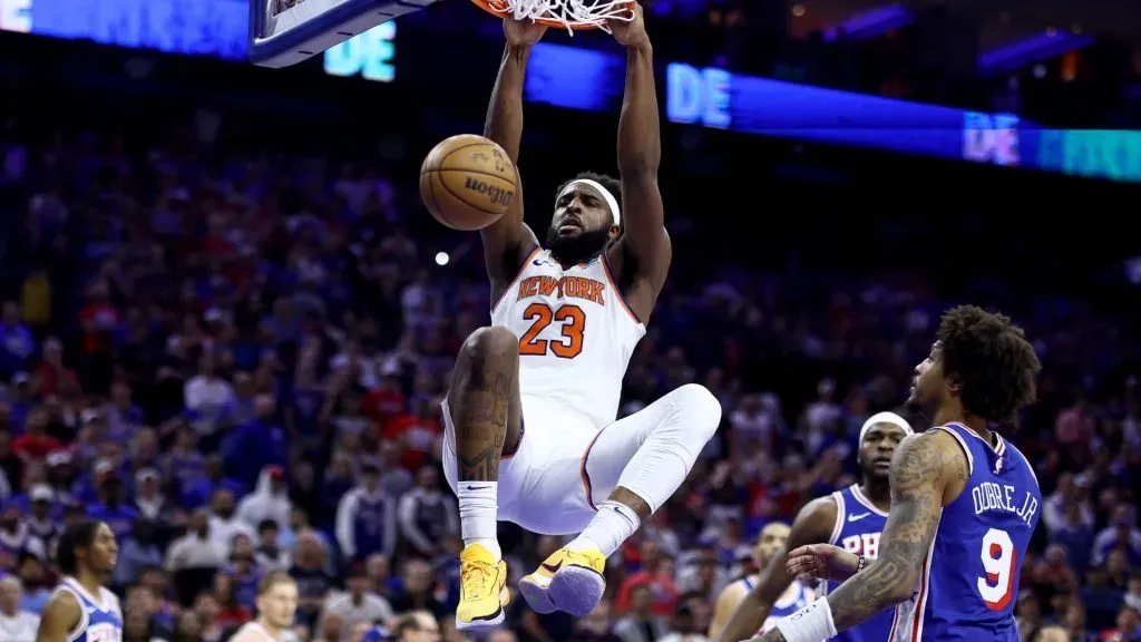 Mitchell Robinson, the injured center of the New York Knicks