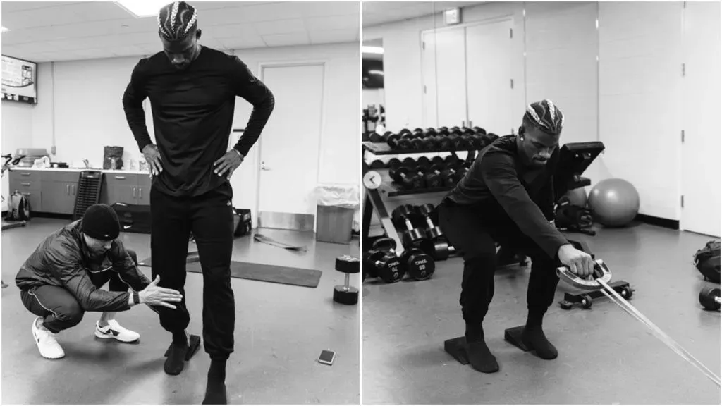 Jimmy Butler shared images of his gym sessions.