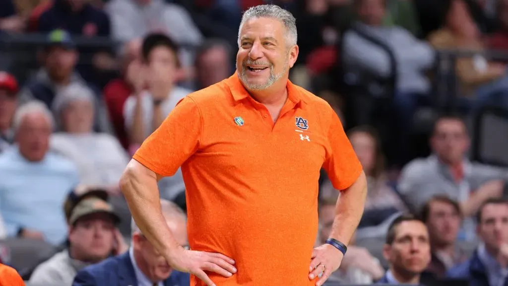 Head coach Bruce Pearl of the Auburn Tigers reacts during the first half against the Houston Cougars in the second round of the NCAA Men’s Basketball Tournament at Legacy Arena at the BJCC on March 18, 2023. (Source: Kevin C. Cox/Getty Images)