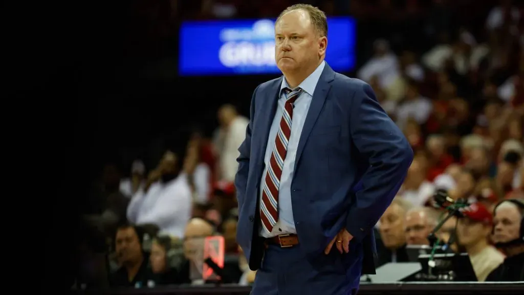 Wisconsin Badgers head coach Greg Gard during the NCAA Basketball game between the Arizona Wildcats and the Wisconsin Badgers in 2024. (Source: IMAGO / Newscom World)