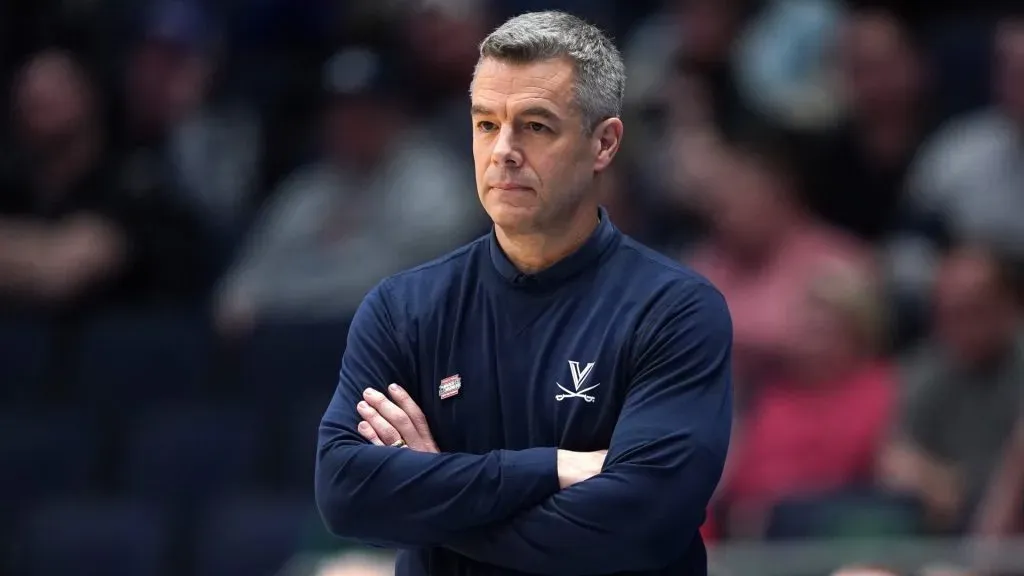 Head coach Tony Bennett of the Virginia Cavaliers looks on during the second half against the Colorado State Rams in the First Four game during the NCAA Men’s Basketball Tournament in 2024. (Source: Dylan Buell/Getty Images)