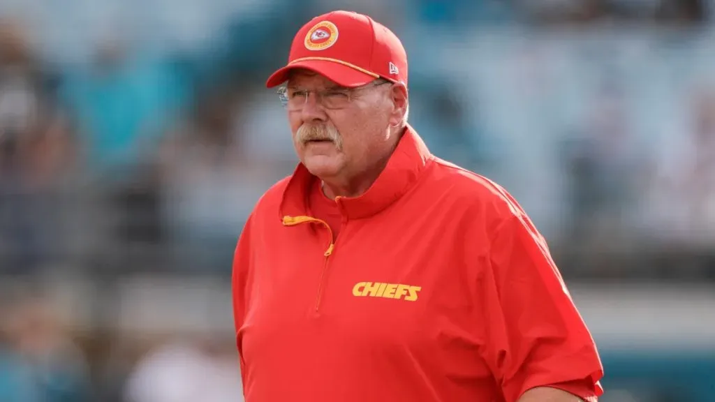 Kansas City Chiefs head coach Andy Reid before the game between the Kansas City Chiefs and the Jacksonville Jaguars on August 10, 2024. (Source: IMAGO / Icon Sportswire)