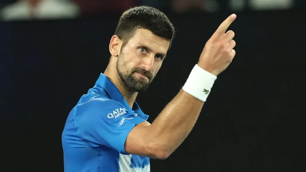 Novak Djokovic during the 2025 Australian Open (Cameron Spencer/Getty Images)