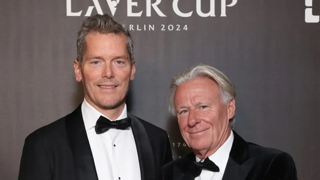 Thomas Enqvist and Bjorn Borg at the Laver Cup (Gerald Matzka/Getty Images for Laver Cup)