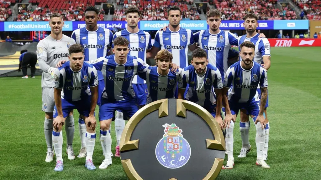 Players of FC Porto pose for a team photograph prior to the FIFA Club World Cup 2025 group A match against Inter Miami. ( Kevin C. Cox/Getty Images)