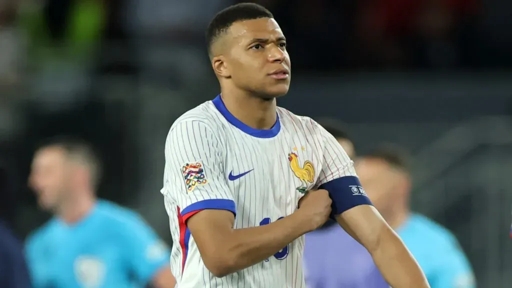 Kylian Mbappe playing for France